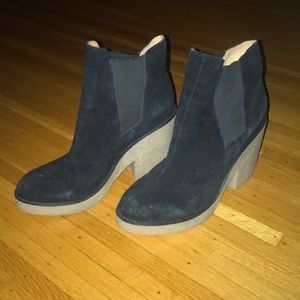 Chunky heeled booties